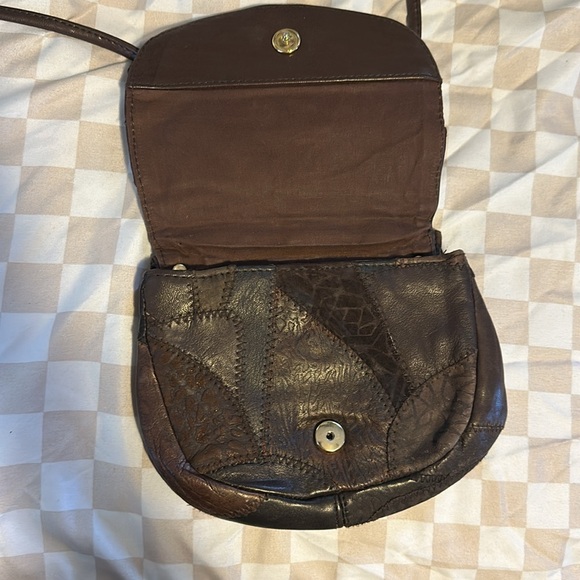 Vintage brown piatto crossbody bag - Picture 3 of 9